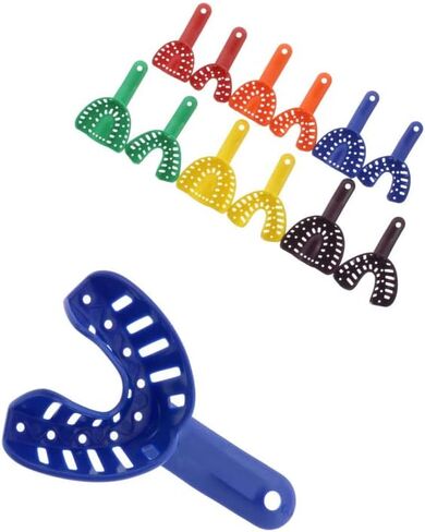 10/Pcs Dental DuraLock Plus Ortho Impression Trays Upper/Lower Dental Impression Tray for Adult/Children (#3 Small Lower) in Saudi Arabia