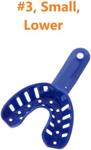 10/Pcs Dental DuraLock Plus Ortho Impression Trays Upper/Lower Dental Impression Tray for Adult/Children (#3 Small Lower) in Saudi Arabia