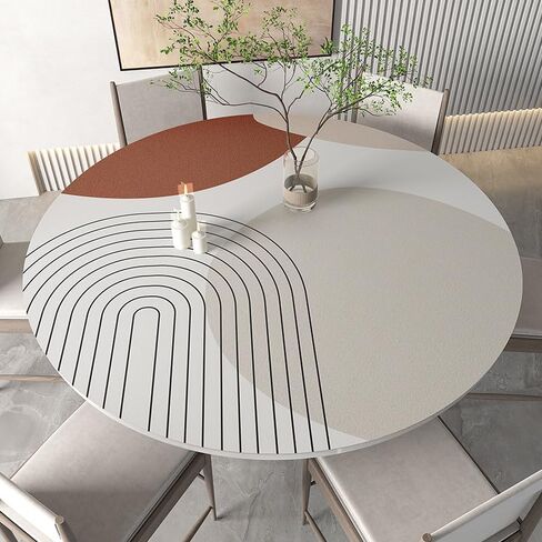 Waterproof PU Leather Round Table Pad - Large 100cm (39in) Dining & Coffee Table Protector Mat, Easy to Clean, Stylish Home Decor, Durable & Functional in Kuwait