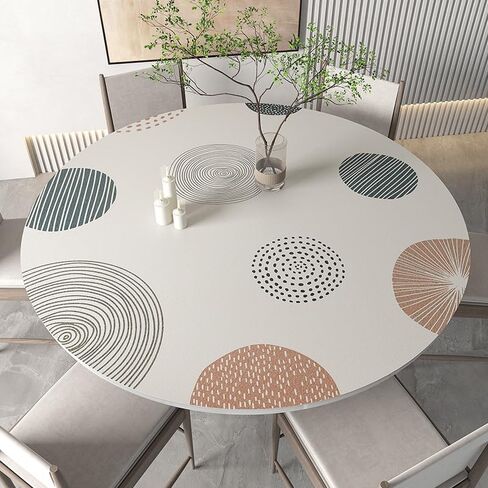 Waterproof PU Leather Round Table Pad - Large 100cm (39in) Dining & Coffee Table Protector Mat, Easy to Clean, Stylish Home Decor, Durable & Functional in Kuwait