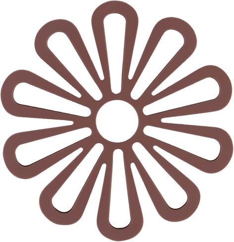Table mats,Flower-Shaped Coasters,Household Plate mats, Silicone Insulation Pad, Anti-Slip Placemat for Kitchen or Desktop,Scarlet in Saudi Arabia