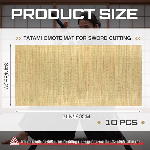 Tatami Mat for Sword Cutting 71 x 34 Inch Straw Japanese Tameshigiri Cutting Test Target Exercise for Samurai Katana Martial Art Swords in Saudi Arabia
