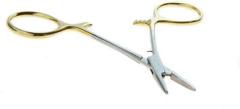 SE 5" Webster Needle Holder with Large Finger Holes, Half Gold Color - 657GB-ST in Saudi Arabia