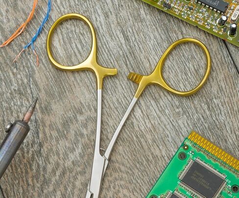 SE 5" Webster Needle Holder with Large Finger Holes, Half Gold Color - 657GB-ST in Saudi Arabia