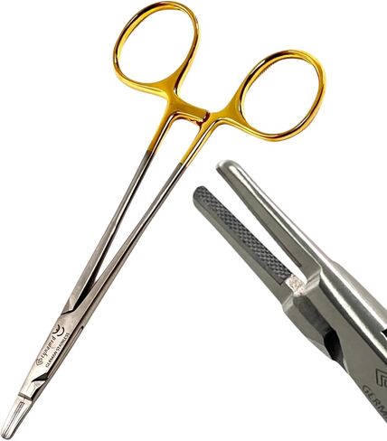 حاملي إبرة Ryder Premium مع Tungsten Carbide Tip إدراج ومقبض Gold Ratcheting | كماشة سائق الإبرة - 5.5in ، 6in ، 7in ، 8in - الفولاذ المقاوم للصدأ الألماني (7in (قطعة واحدة)) in Saudi Arabia