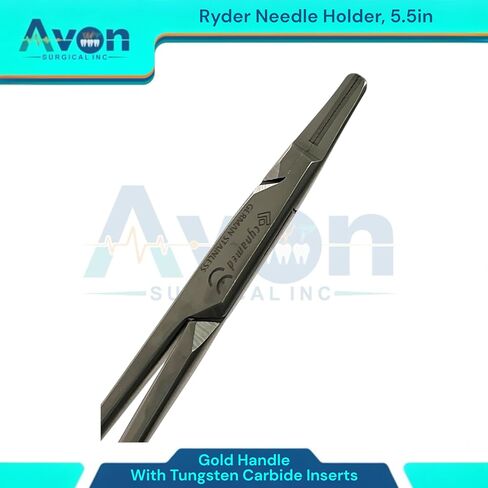حاملي إبرة Ryder Premium مع Tungsten Carbide Tip إدراج ومقبض Gold Ratcheting | كماشة سائق الإبرة - 5.5in ، 6in ، 7in ، 8in - الفولاذ المقاوم للصدأ الألماني (7in (قطعة واحدة)) in Saudi Arabia