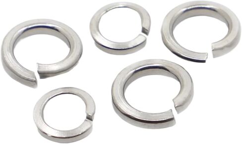 GB93 Split Spring Lock Washer Locking Elastic Gasket M1.6 M2 M2.5 M3 M4 M5 M6 M8 M10 M12 M16 M18 M20 M22 M24(50pcs M5) in Saudi Arabia