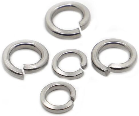 GB93 Split Spring Lock Washer Locking Elastic Gasket M1.6 M2 M2.5 M3 M4 M5 M6 M8 M10 M12 M16 M18 M20 M22 M24(50pcs M5) in Saudi Arabia
