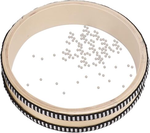 طبول طبل المحيط شفاف Maple Wave Bead Drums الإيقاع الموسيقي المثالي للأطفال لتطوير الإمكانات الموسيقية مع مواد القيقب وحوالي 15 in Kuwait