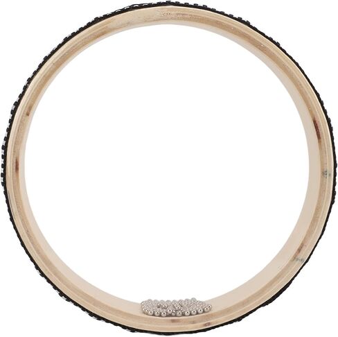 طبول طبل المحيط شفاف Maple Wave Bead Drums الإيقاع الموسيقي المثالي للأطفال لتطوير الإمكانات الموسيقية مع مواد القيقب وحوالي 15 in Kuwait