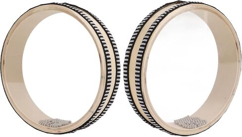 طبول طبل المحيط شفاف Maple Wave Bead Drums الإيقاع الموسيقي المثالي للأطفال لتطوير الإمكانات الموسيقية مع مواد القيقب وحوالي 15 in Kuwait