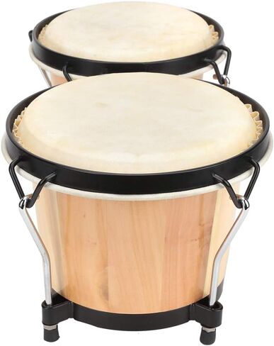 Alomejor African Drum Wood Wood Sheeptin Drum صوت كامل من السهل العزف على الآلة الموسيقية in Kuwait