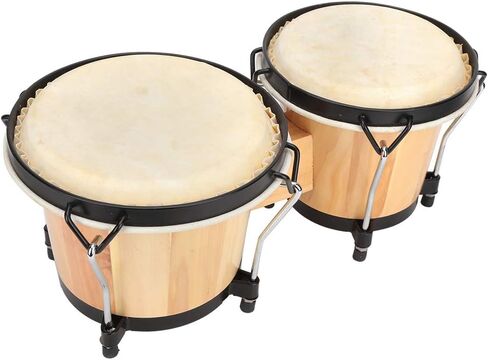 Alomejor African Drum Wood Wood Sheeptin Drum صوت كامل من السهل العزف على الآلة الموسيقية in Kuwait