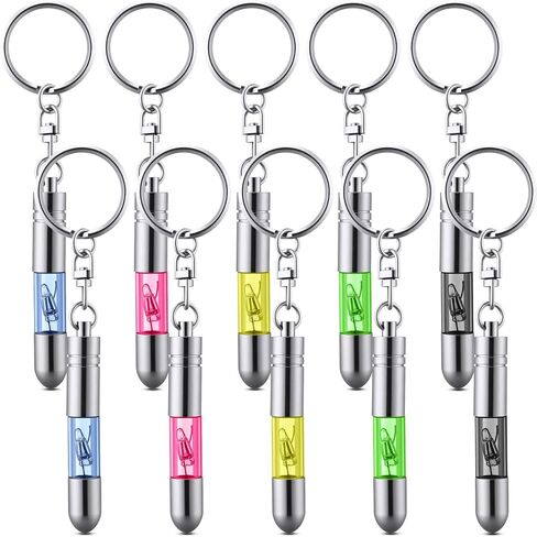Nuenen 10 Pcs Static Electricity Remover Keychain, Car Human Body Static Eliminator Discharger, Silver Anti-Static Keychain ESD Tool Sets in Saudi Arabia