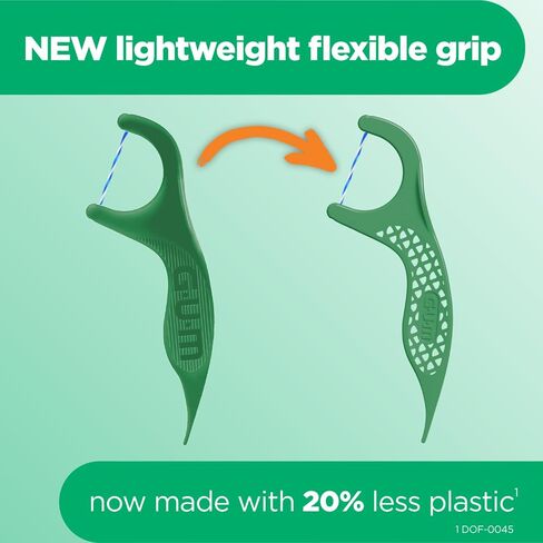 GUM Twisted Mint Floss Picks - Twisted Threads, Shred-Resistant Floss, Easy Grip Handle, 150 Count in Saudi Arabia