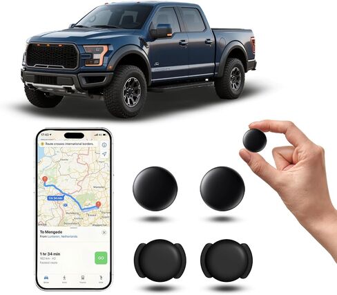 Mini GPS Tracker for Vehicles – Hidden Magnetic Car Tracker Device, Real-Time GPS Tracking for Kids, Car, Pets, No Monthly Fee, Works with Apple Find My, Vehicle Locator, No SIM Required in Saudi Arabia