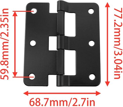 3.03x 2.64 Inch Black Lift Off Hinge Flag Hinge Flight Case Hardware Detachable Hinges for Flight Cases 2PCS in Saudi Arabia