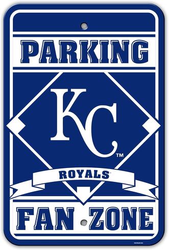 MLB Kansas City Royals Sign12x18 Plastic Fan Zone Park ، ألوان الفريق ، حجم واحد in Saudi Arabia