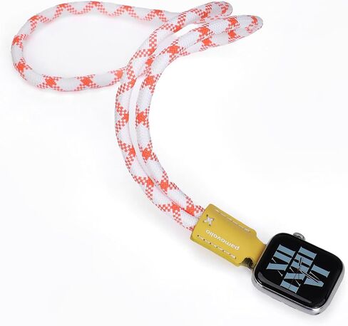 leather braided long paracord for Apple Watch 123456789se10s ultra49mm46/45/44/42/41/40/38 chain watch band necklace sweater chain for children man woman paracord braided rope in Kuwait
