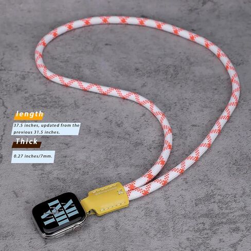 leather braided long paracord for Apple Watch 123456789se10s ultra49mm46/45/44/42/41/40/38 chain watch band necklace sweater chain for children man woman paracord braided rope in Kuwait