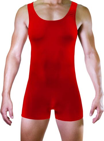 JEERLEEP Mens Athletic Supporters Sleeveless Mankini Leotard Boxers Bodysuit Singlets Leotard Jumpsuits in Kuwait