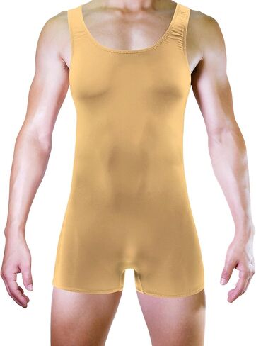JEERLEEP Mens Athletic Supporters Sleeveless Mankini Leotard Boxers Bodysuit Singlets Leotard Jumpsuits in Kuwait