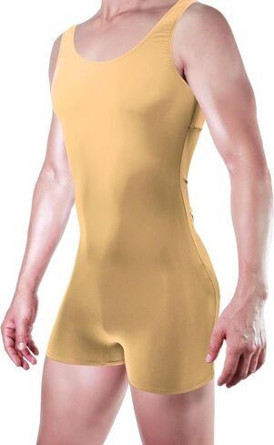 JEERLEEP Mens Athletic Supporters Sleeveless Mankini Leotard Boxers Bodysuit Singlets Leotard Jumpsuits in Kuwait