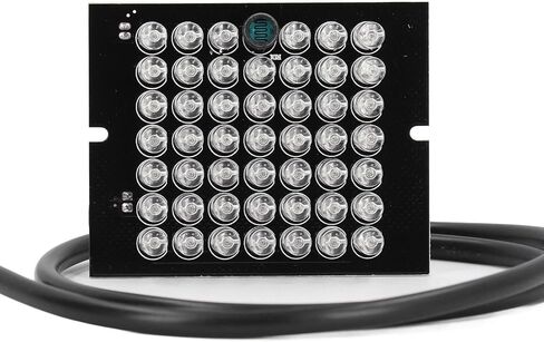 Infrared Camera Light, 940nm Auxiliary Lamp with 48 Black Discrete LEDs Compact Design for Home Indoor Use DC12V Night Vision in Saudi Arabia