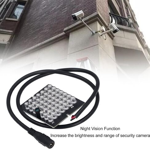 Infrared Camera Light, 940nm Auxiliary Lamp with 48 Black Discrete LEDs Compact Design for Home Indoor Use DC12V Night Vision in Saudi Arabia