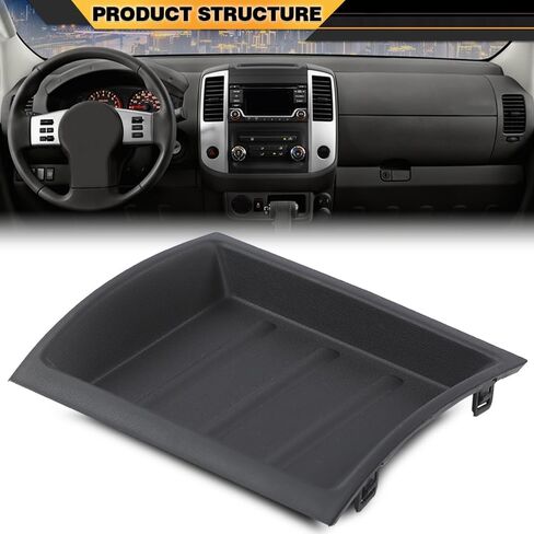 Upper Dash Bezel Storage Box Gary Compatible with Nissan Xterra 2005-2013/Fit Nissan Pathfinder 2005-2012/Fit Nissan Frontier 2005-2017/Without Silver Trim&6-Cd Changer&Premium Audio in Saudi Arabia