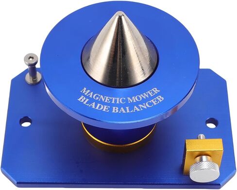 BALANCER BLADE MOUNT BALANCER 339075B 42-047 سبيكة الألومنيوم الثقيلة مع 8 N52 مغناطيس لشفرات جزازة تصل إلى 1-1/2 بوصة (الأزرق) in Saudi Arabia
