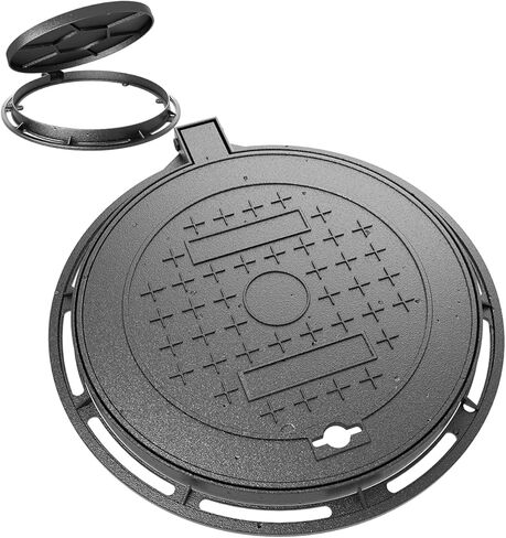 12 "غطاء مانول من الحديد الزهر وإطار ، غطاء خزان الصرف الصحي B125 مع قاعدة ، غطاء حوض الصرف الصحي الدائري ، غطاء فحص المعادن الأسود ، غطاء حوض مياه الصرف الصحي غير القابل للانزلاق. in Kuwait