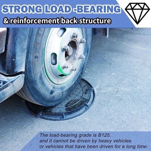 12 "غطاء مانول من الحديد الزهر وإطار ، غطاء خزان الصرف الصحي B125 مع قاعدة ، غطاء حوض الصرف الصحي الدائري ، غطاء فحص المعادن الأسود ، غطاء حوض مياه الصرف الصحي غير القابل للانزلاق. in Kuwait