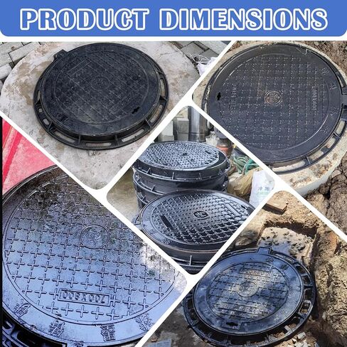12 "غطاء مانول من الحديد الزهر وإطار ، غطاء خزان الصرف الصحي B125 مع قاعدة ، غطاء حوض الصرف الصحي الدائري ، غطاء فحص المعادن الأسود ، غطاء حوض مياه الصرف الصحي غير القابل للانزلاق. in Kuwait