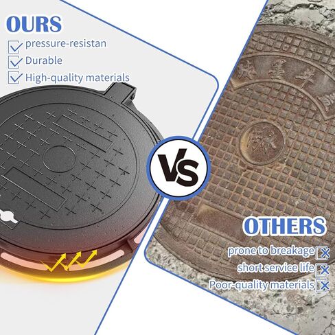 12 "غطاء مانول من الحديد الزهر وإطار ، غطاء خزان الصرف الصحي B125 مع قاعدة ، غطاء حوض الصرف الصحي الدائري ، غطاء فحص المعادن الأسود ، غطاء حوض مياه الصرف الصحي غير القابل للانزلاق. in Kuwait