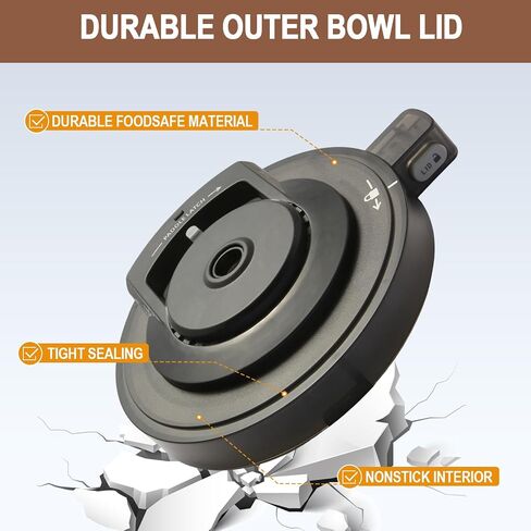 Outer Bowl Lid NC500 لـ Creami Deluxe 11-1 Ice Cream Maker ， مناسبة لسلسلة NC500،501. in Saudi Arabia