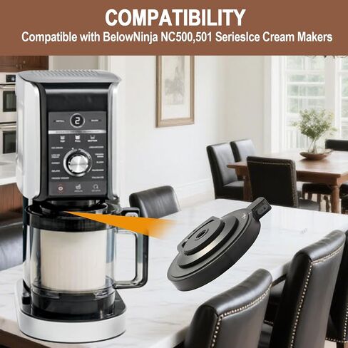 Outer Bowl Lid NC500 لـ Creami Deluxe 11-1 Ice Cream Maker ， مناسبة لسلسلة NC500،501. in Saudi Arabia