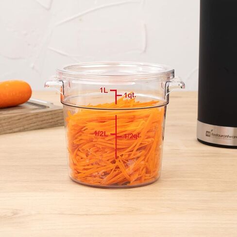 مطعم LID LID فقط: Met Lux Food Contorage LID ، غطاء حاويات راقص واحد - حاويات تباع بشكل منفصل ، مع مؤشر التاريخ ، غطاء بلاستيكي واضح ، قابلة للغسل ، قابلة للتجميد in Saudi Arabia