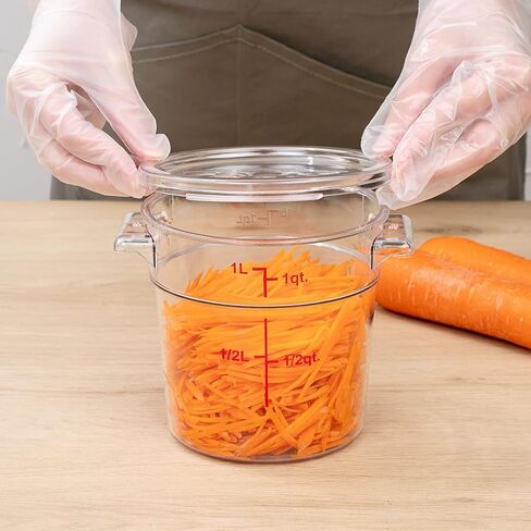 مطعم LID LID فقط: Met Lux Food Contorage LID ، غطاء حاويات راقص واحد - حاويات تباع بشكل منفصل ، مع مؤشر التاريخ ، غطاء بلاستيكي واضح ، قابلة للغسل ، قابلة للتجميد in Saudi Arabia