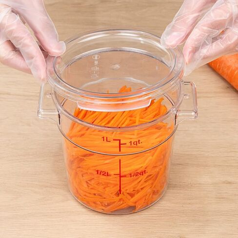 مطعم LID LID فقط: Met Lux Food Contorage LID ، غطاء حاويات راقص واحد - حاويات تباع بشكل منفصل ، مع مؤشر التاريخ ، غطاء بلاستيكي واضح ، قابلة للغسل ، قابلة للتجميد in Saudi Arabia