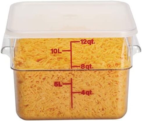 Cambro SFC12SCPP Cambro Square Sever LID لمدة 12 و 18 و 22 كيو تي. سعة واضحة حاويات camwear in Kuwait