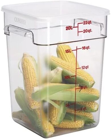 Cambro SFC12SCPP Cambro Square Sever LID لمدة 12 و 18 و 22 كيو تي. سعة واضحة حاويات camwear in Kuwait