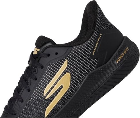 SKECHERS Men's Pickleball Viper Court Pro 2.0 Sneaker, Black/Hot Pink, 8 in Kuwait