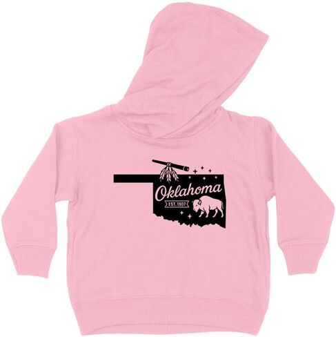 State Shape Oklahoma Kids Hoodie Sweatshirt Toddler in Saudi Arabia