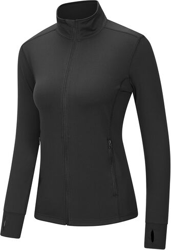في الهواء الطلق Ventures Full zip up Athletic Stacket Rightweight Running Jacket مع جيوب للمشي لمسافات طويلة اليوغا الصالة الرياضية in Saudi Arabia