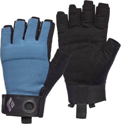 Black Diamond Crag Half-Finger Rock Climbing Gloves for Belaying, Black, X-Large in Kuwait