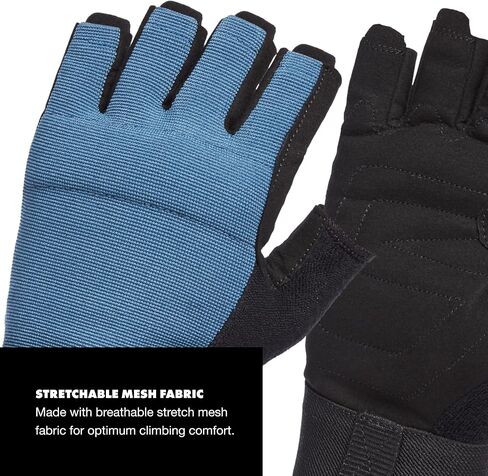 Black Diamond Crag Half-Finger Rock Climbing Gloves for Belaying, Black, X-Large in Kuwait