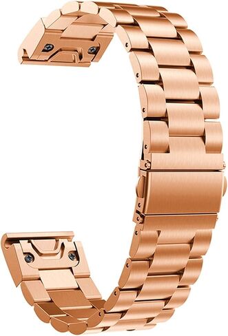 COOVS Stainless Steel Wrist Band Strap for Garmin Fenix 6X 6S 6 5X 5 5S Plus 3HR 935 945 Easyfit Quick Release Metal Watch Wrist Band (Color : Silver, Size : 22mm Fenix 6 5 935) in Kuwait