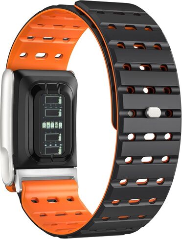العصابات المغناطيسية متوافقة مع Whoop 5.0 | فرقة Whoop Mg للرجال ، والرياضة المعصم السيليكون الناعمة ذات التنفس مع إطار معدني in Kuwait