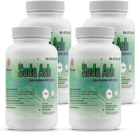 Soda Ash - 8 lbs. (4 Pack) - Reliable Chemical for Water Treatment, pH Adjustment, and Industrial Cleaning in Saudi Arabia
